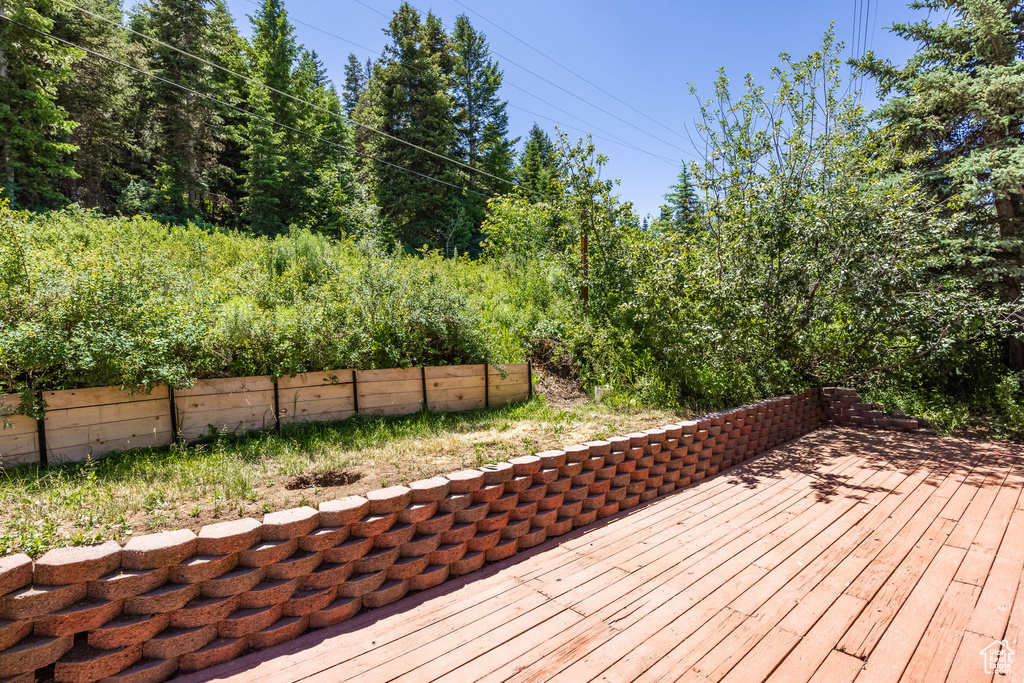 View of deck