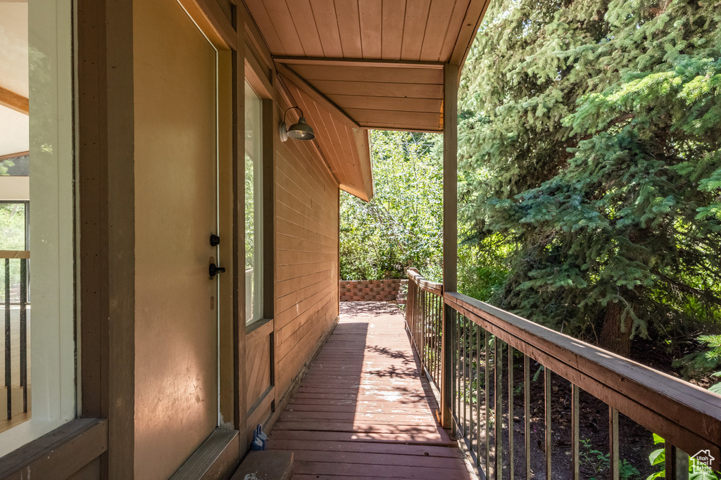 View of wooden terrace