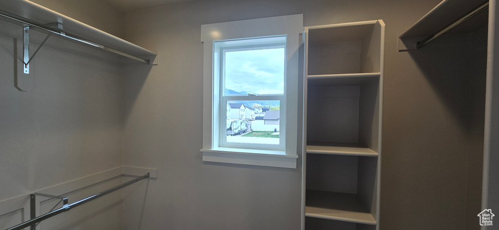 View of walk in closet