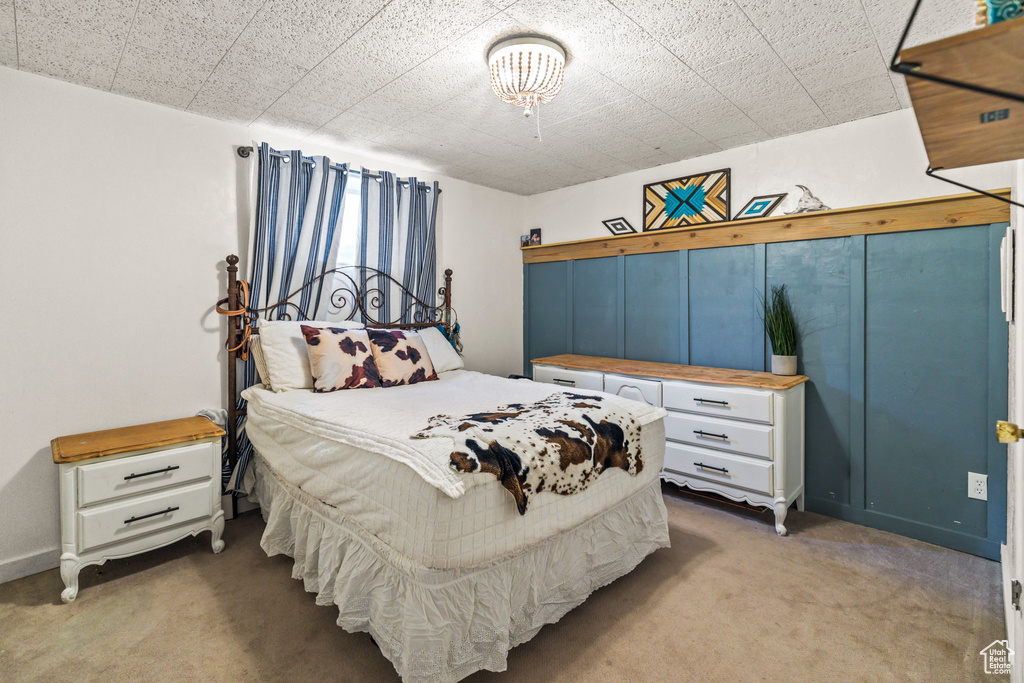 Bedroom featuring carpet floors