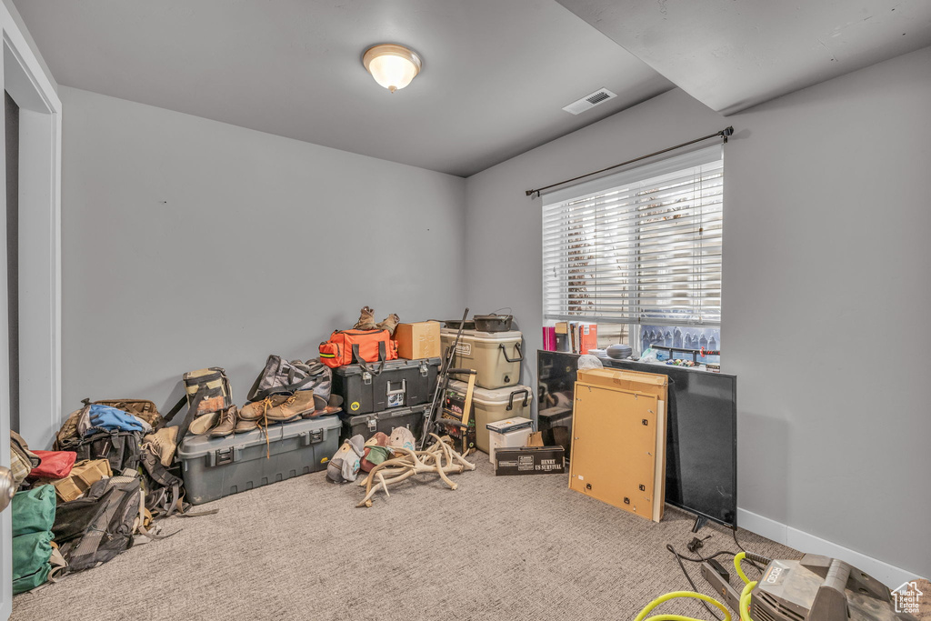 Storage room featuring visible vents