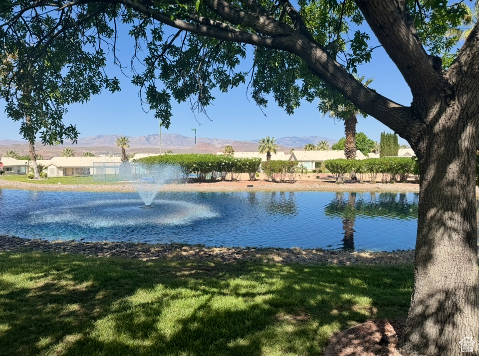 Water view featuring a mountain backdrop