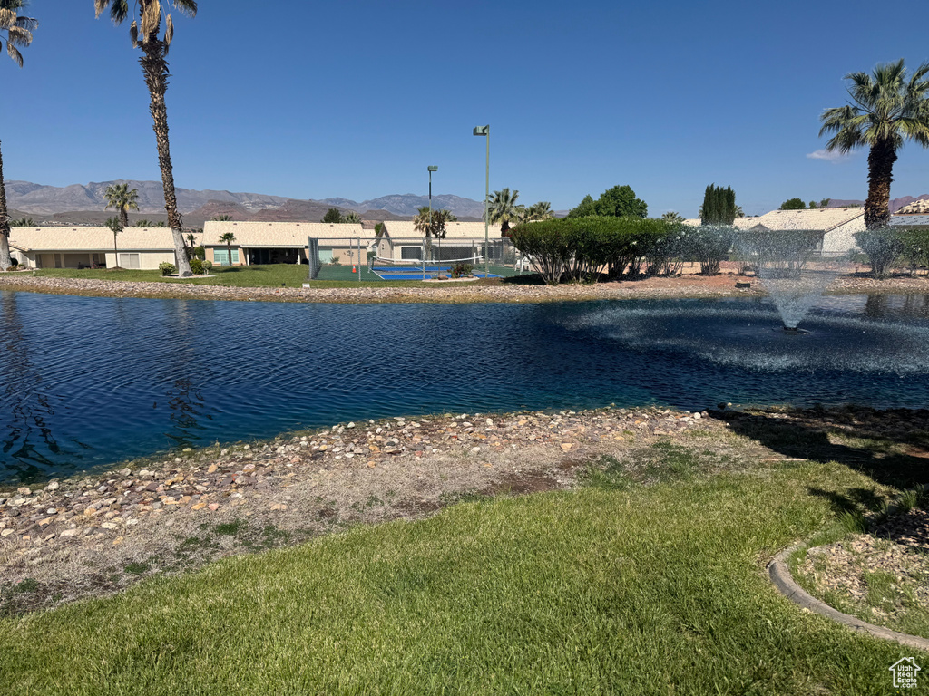 Water view with a mountain backdrop