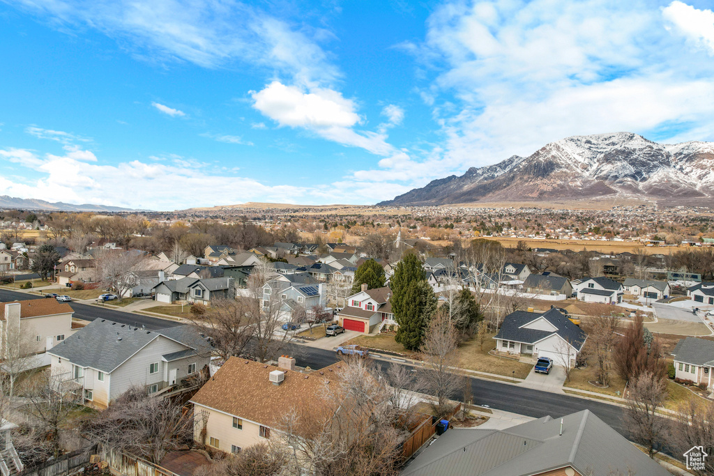 Property view of mountains featuring a residential view