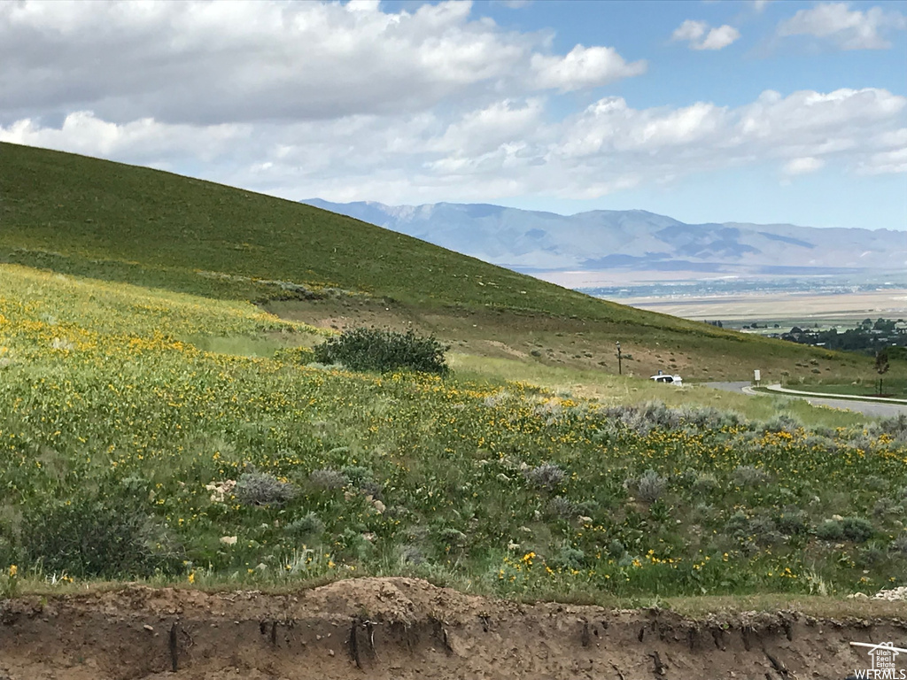 Mountain view featuring a rural view