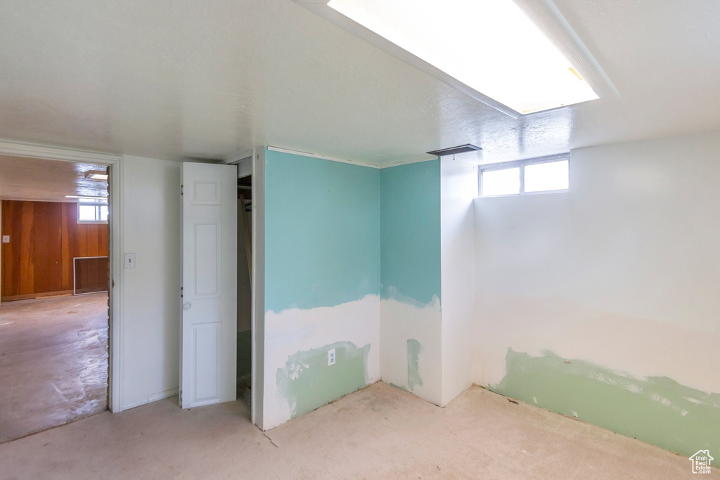 Basement featuring a wealth of natural light
