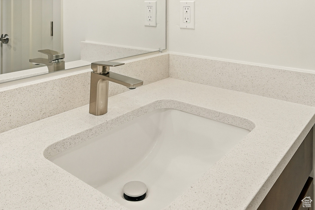 Bathroom view of vanity