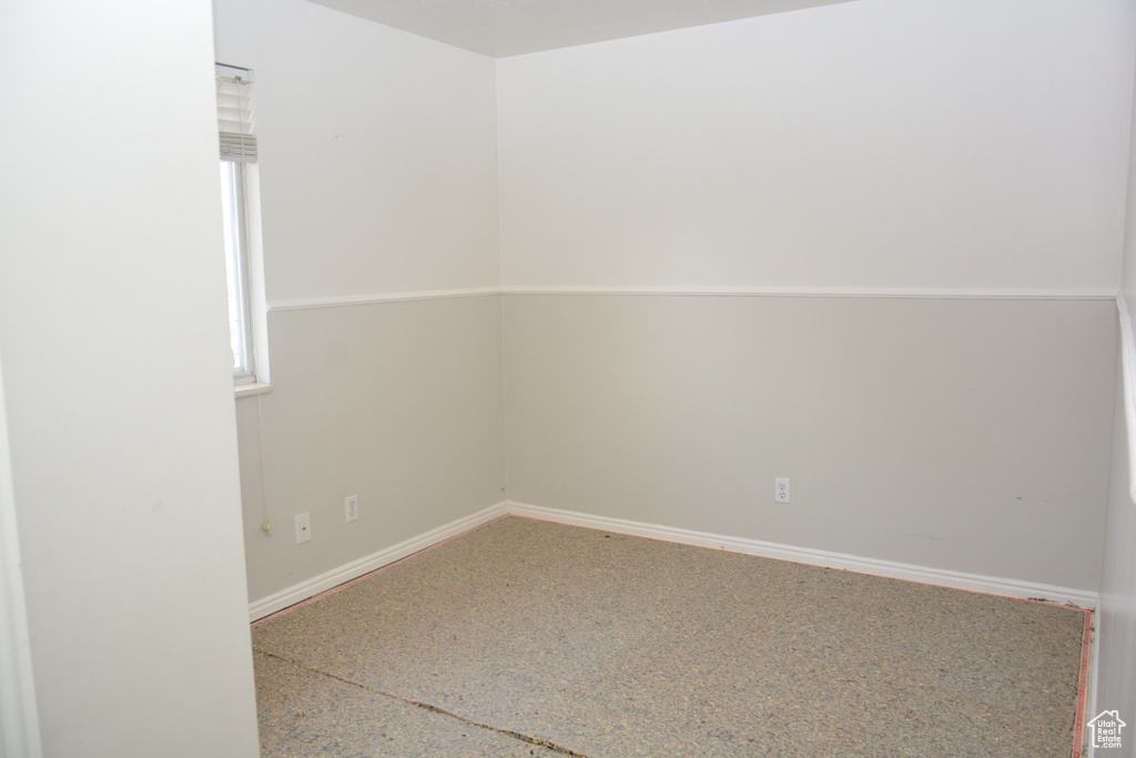 Empty room with baseboards