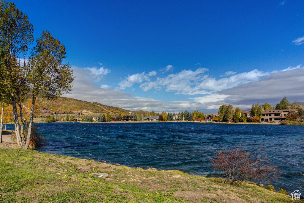 Water view featuring a mountain view