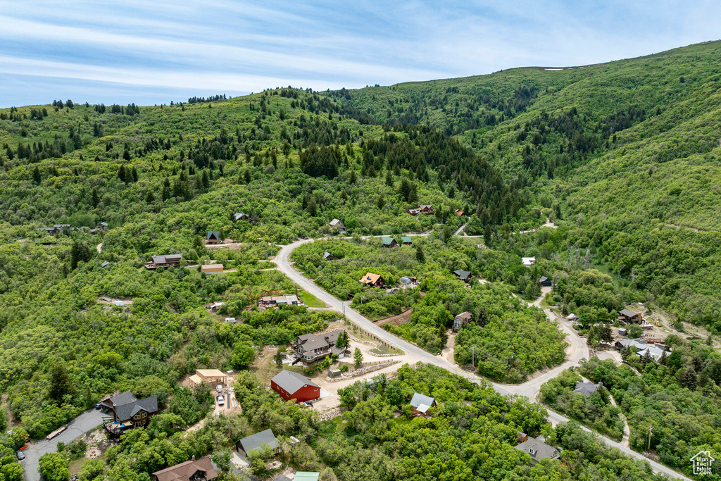 Drone / aerial view of a heavily wooded area