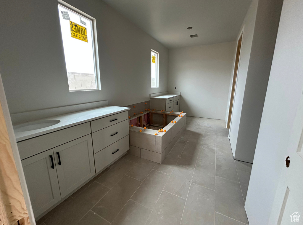 Bathroom featuring vanity