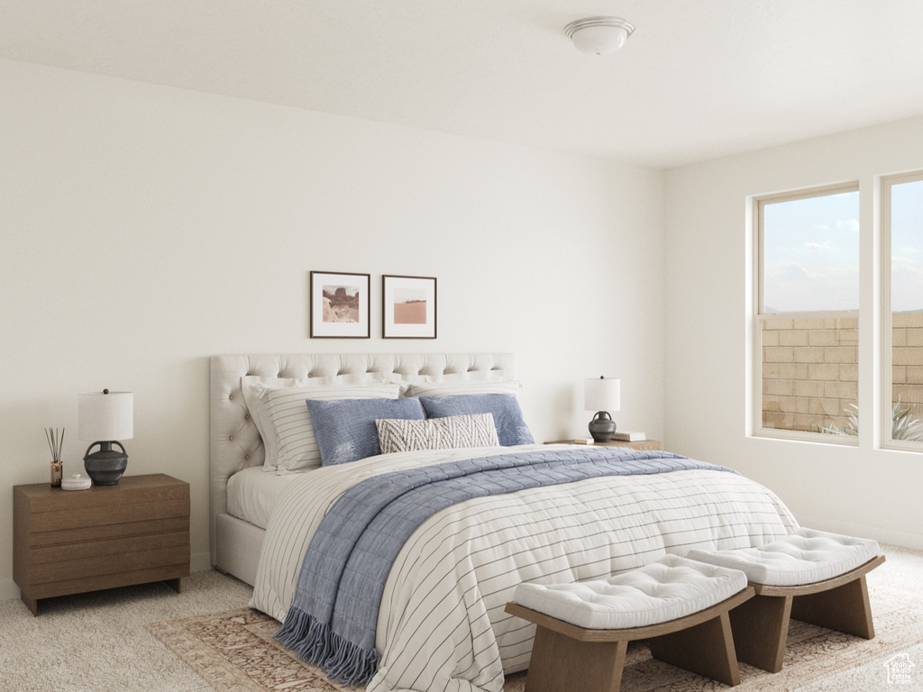 View of carpeted bedroom