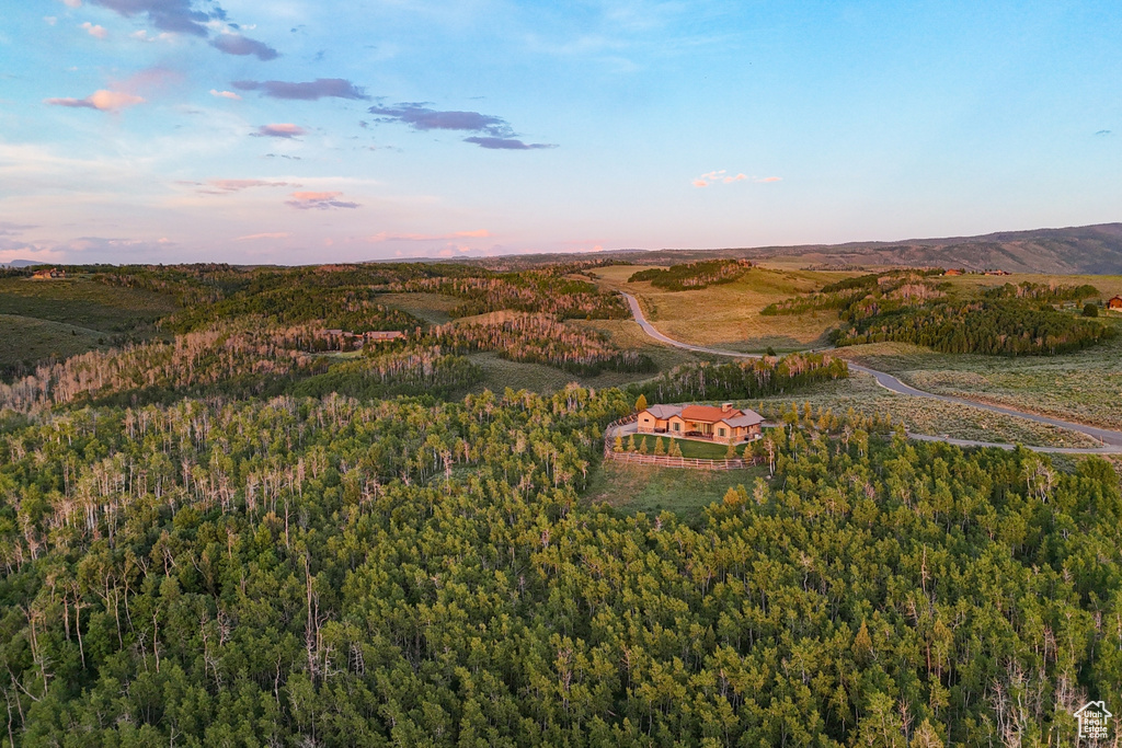 View of subject property featuring a forest