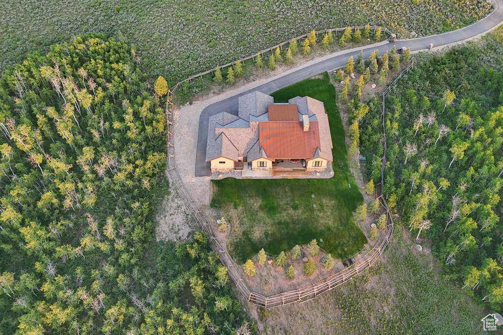 Aerial view of property's location
