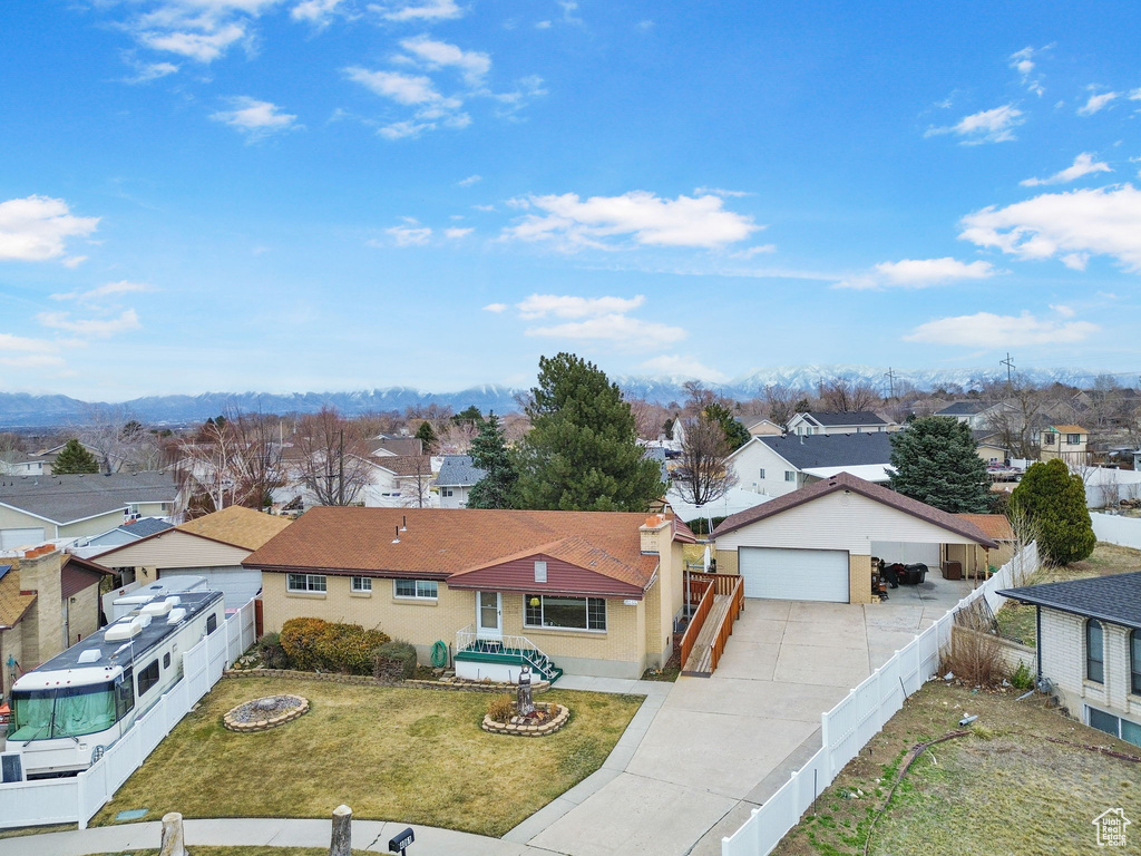 Aerial view featuring a residential view