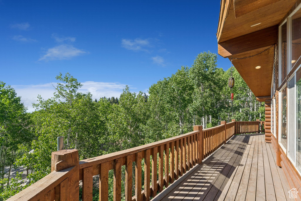 View of wooden terrace
