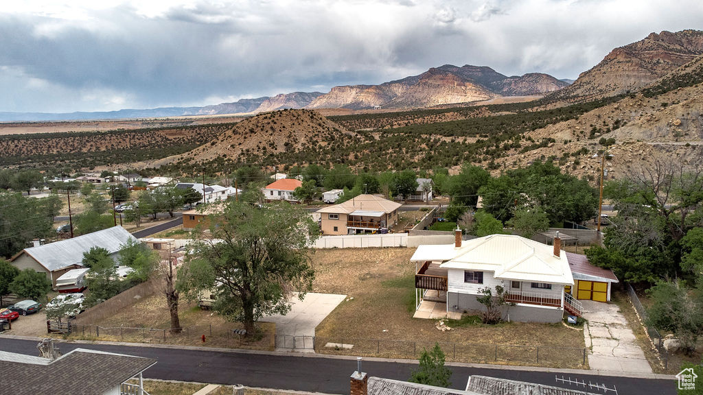 Mountain view with nearby suburban area