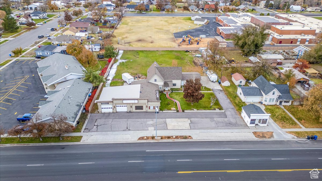 Aerial view featuring a residential view