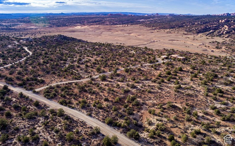 Bird's eye view featuring view of desert