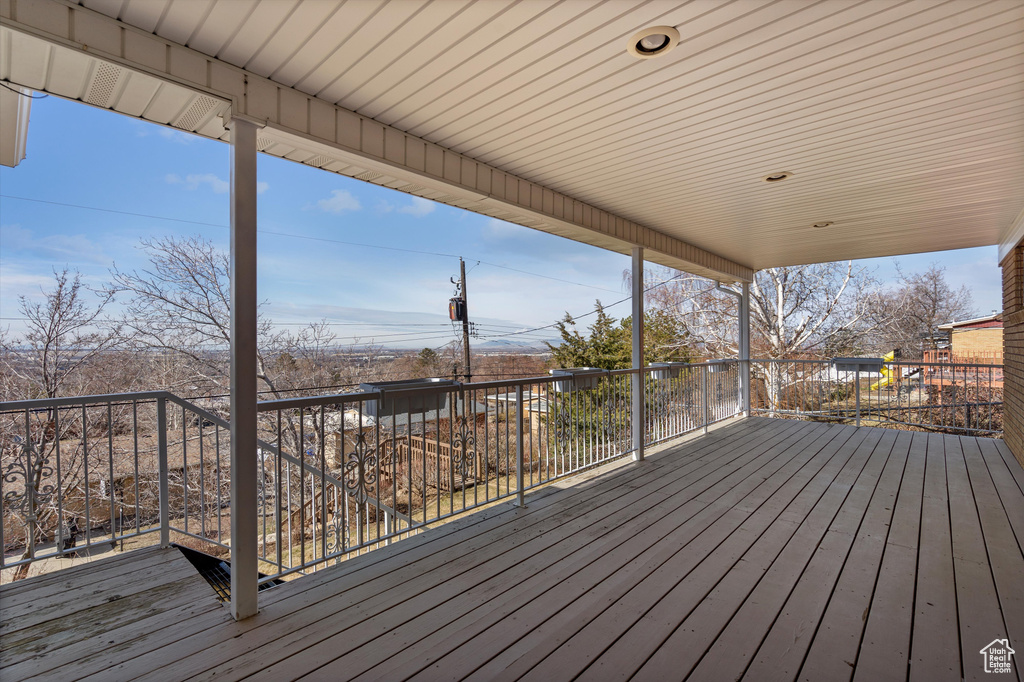 View of wooden deck