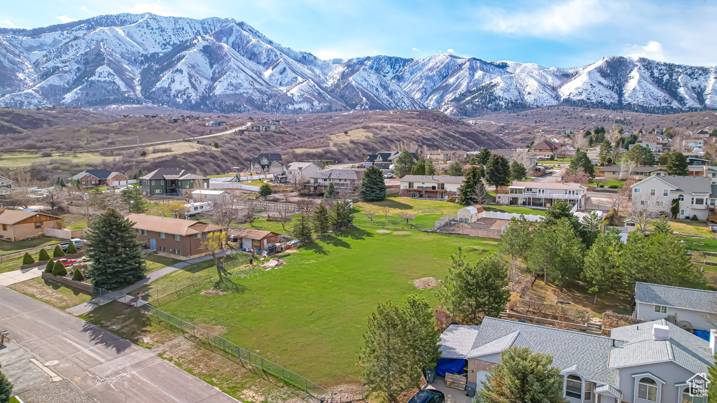 Mountain view with a residential view