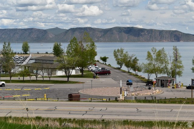 Exterior space featuring a mountain view