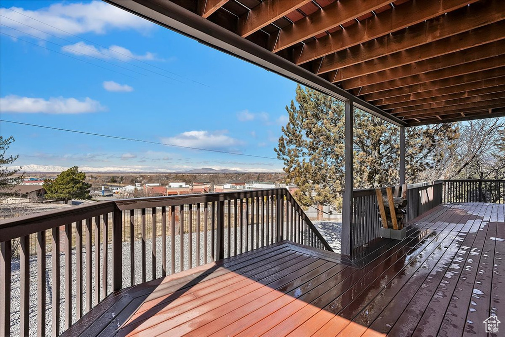 View of wooden terrace