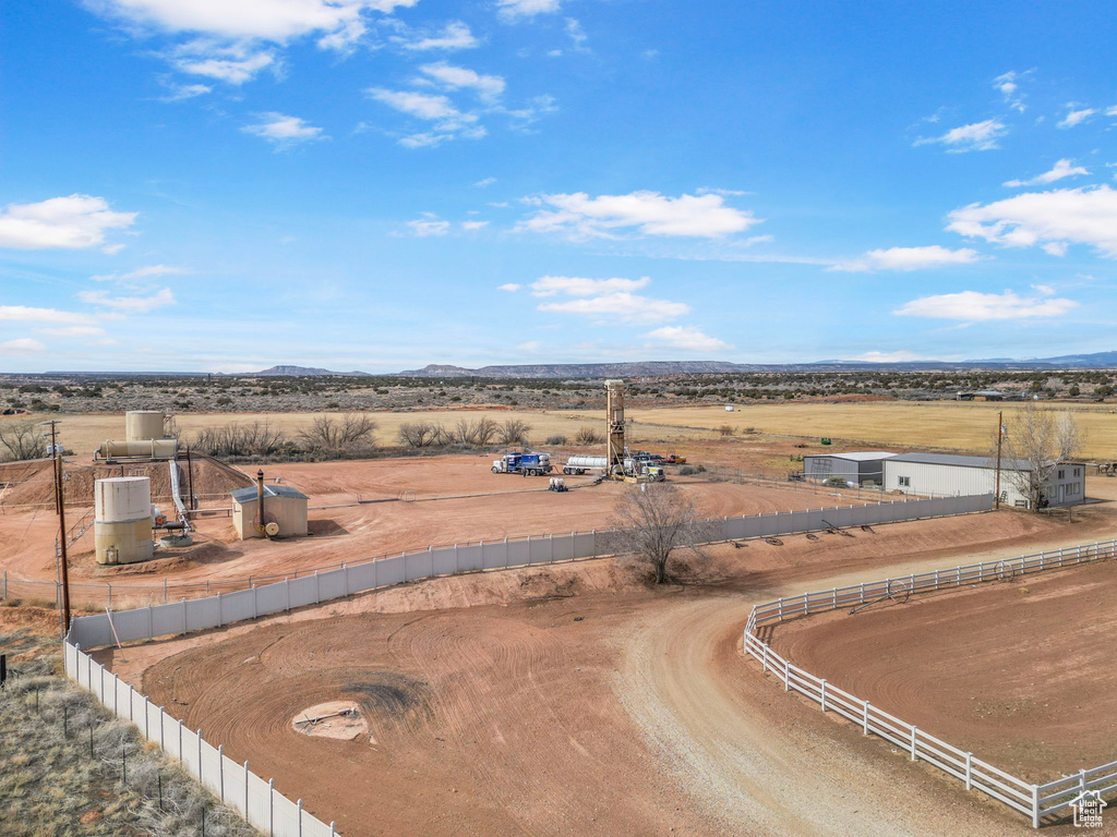 Aerial view with a rural view