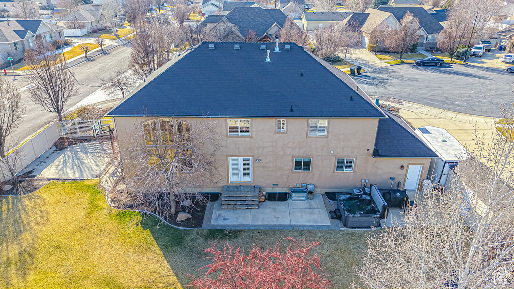 Drone / aerial view with a residential view