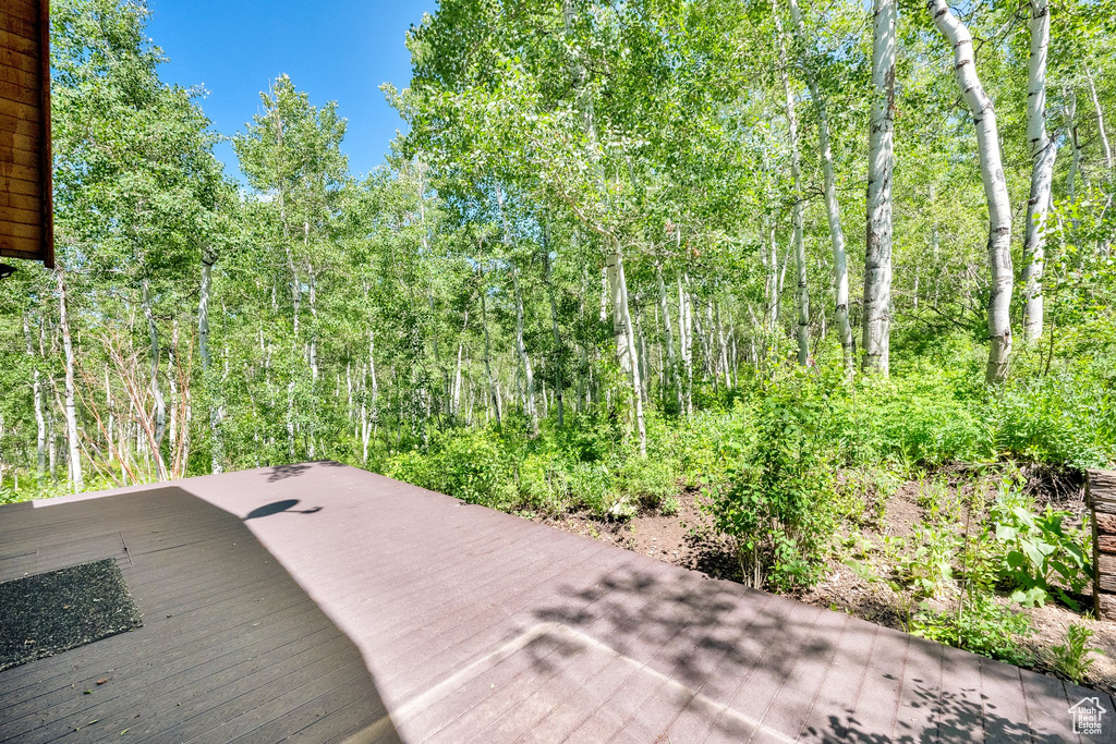 View of wooden terrace