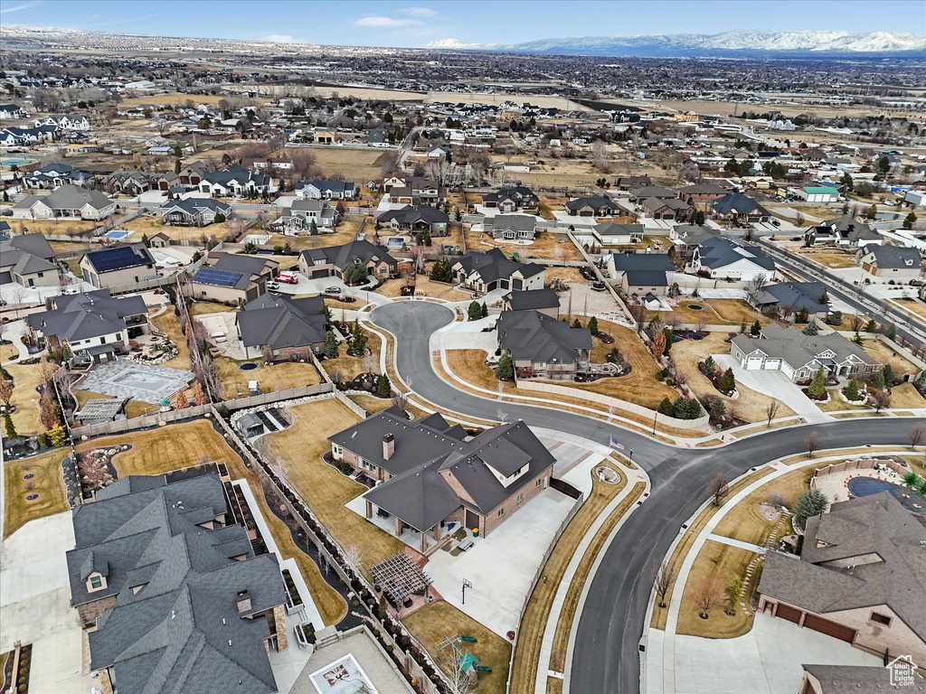 Aerial view with a residential view