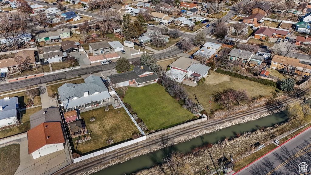 Bird\\\'s eye view featuring a residential view and a water view