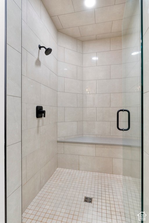 Full bathroom with a stall shower