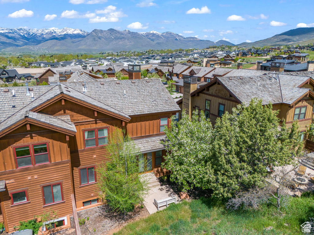 Mountain view featuring nearby suburban area