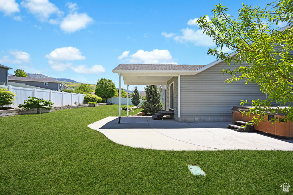 View of yard featuring a patio