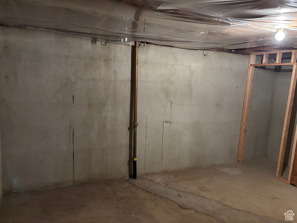 View of unfinished below grade area