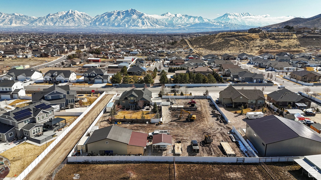 Bird\'s eye view featuring a mountain view and a residential view