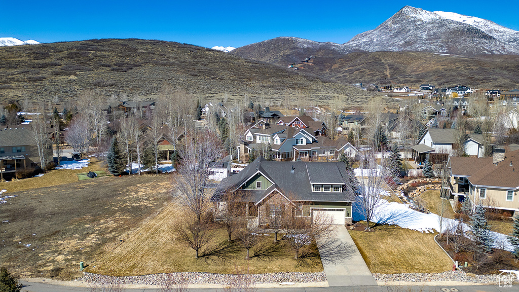 Exterior space featuring a mountain view and a residential view