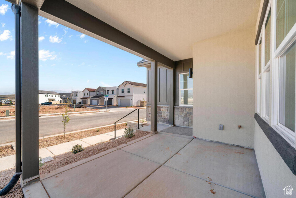 View of patio / terrace featuring a residential view