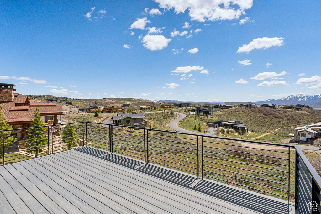 Deck with a mountain view