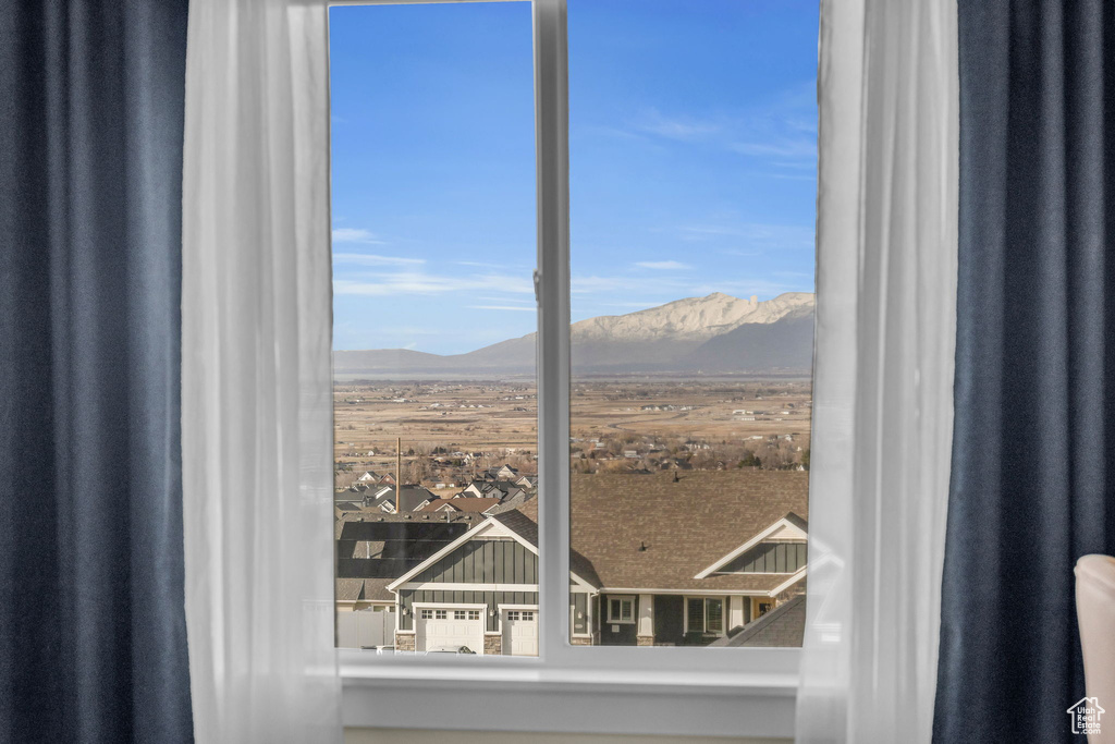 Room details with a mountain view