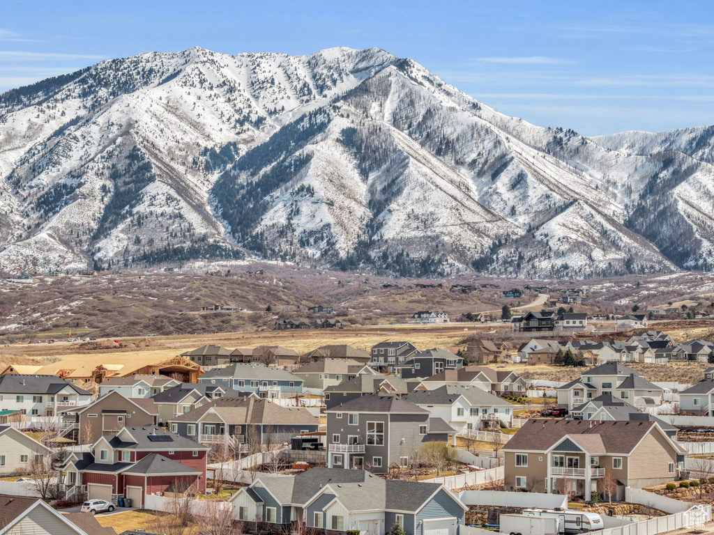 Mountain view with a residential view