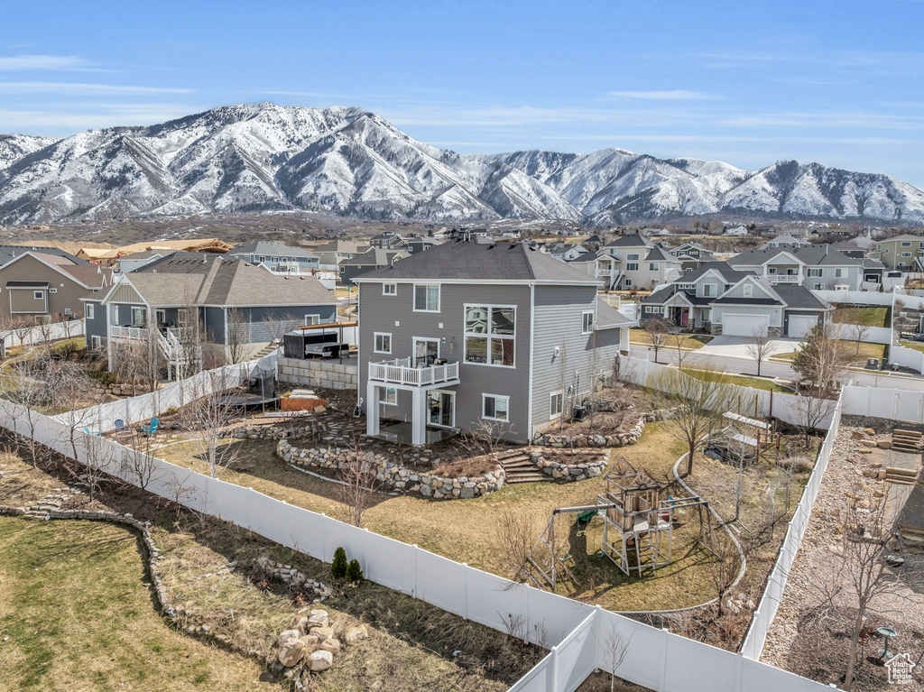 Mountain view with a residential view