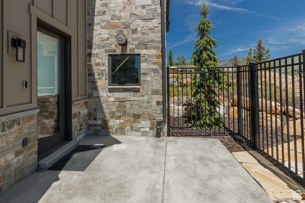 View of patio / terrace with a gate