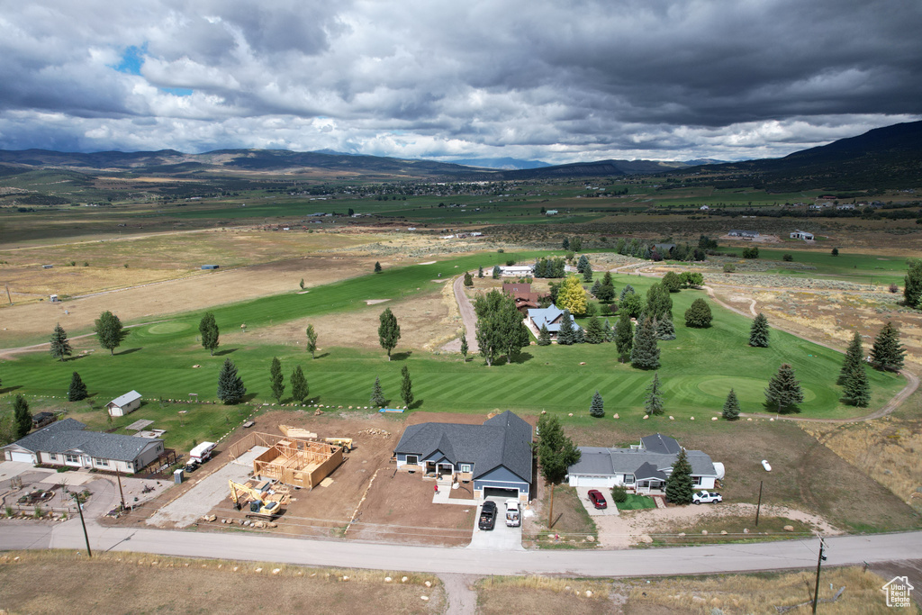 Bird's eye view with a rural view and a mountain view