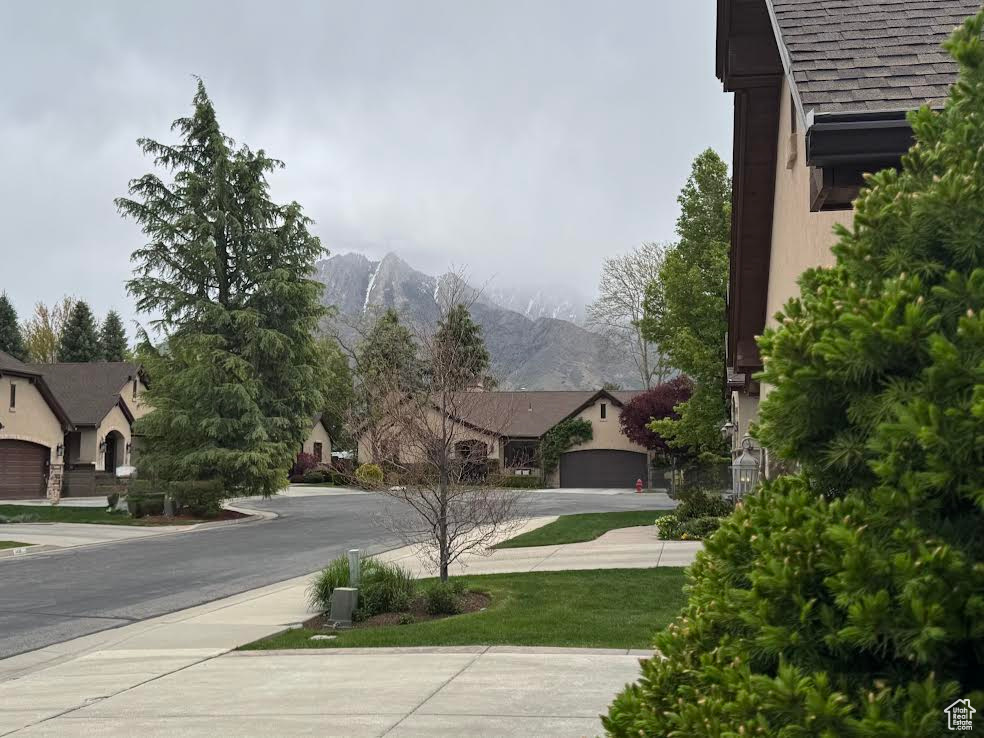 View of road featuring a mountain view