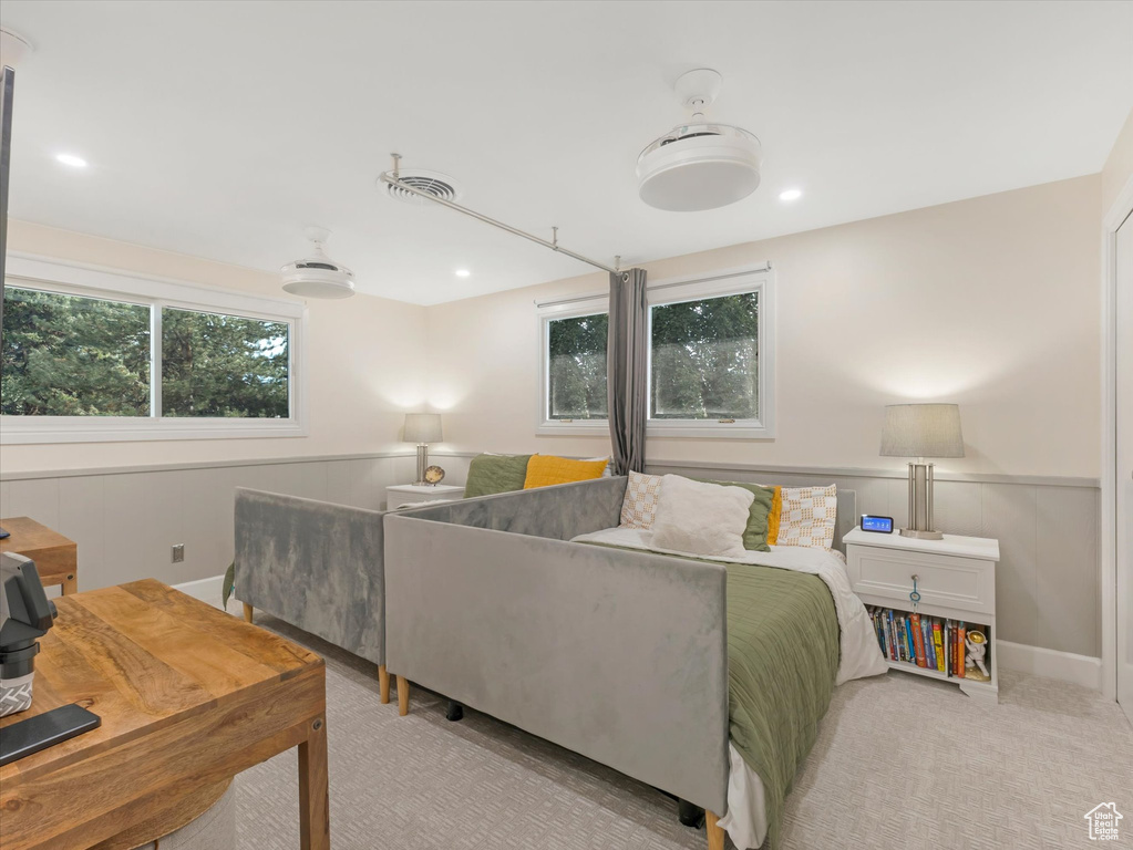 View of carpeted bedroom