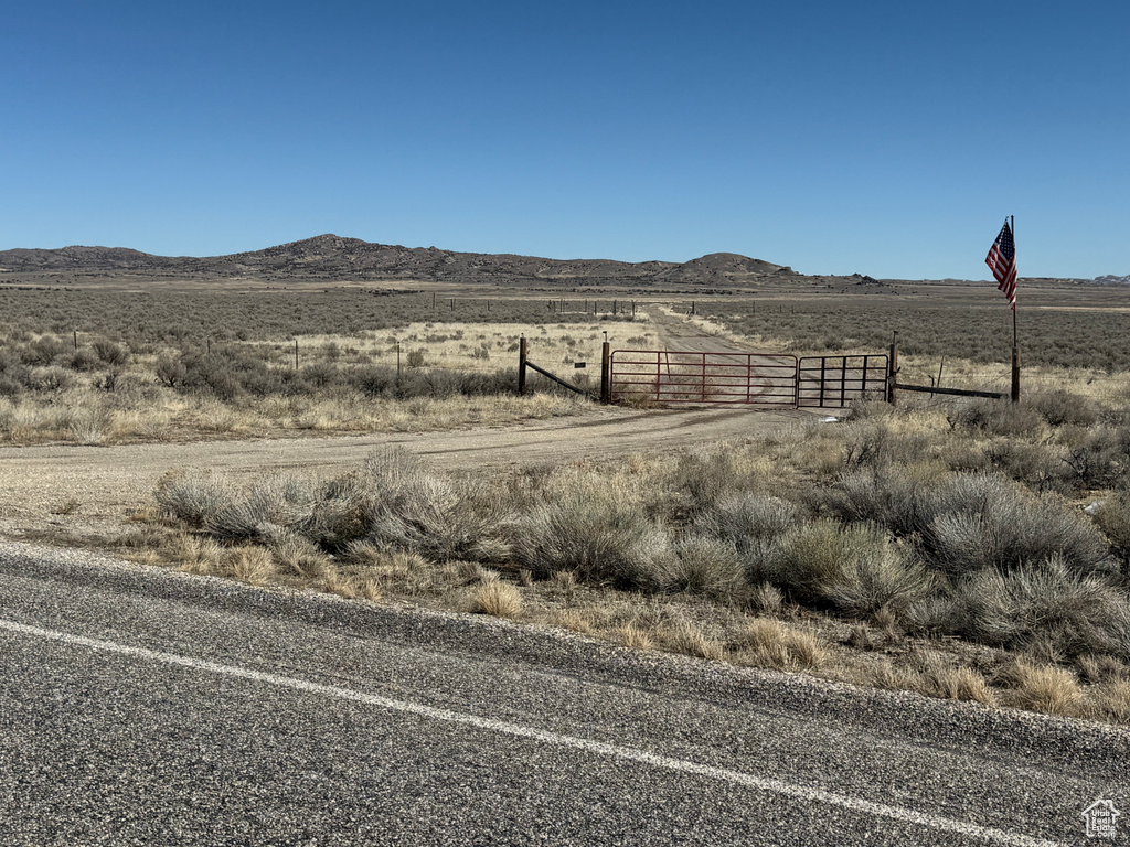 View of mountain feature with a rural view