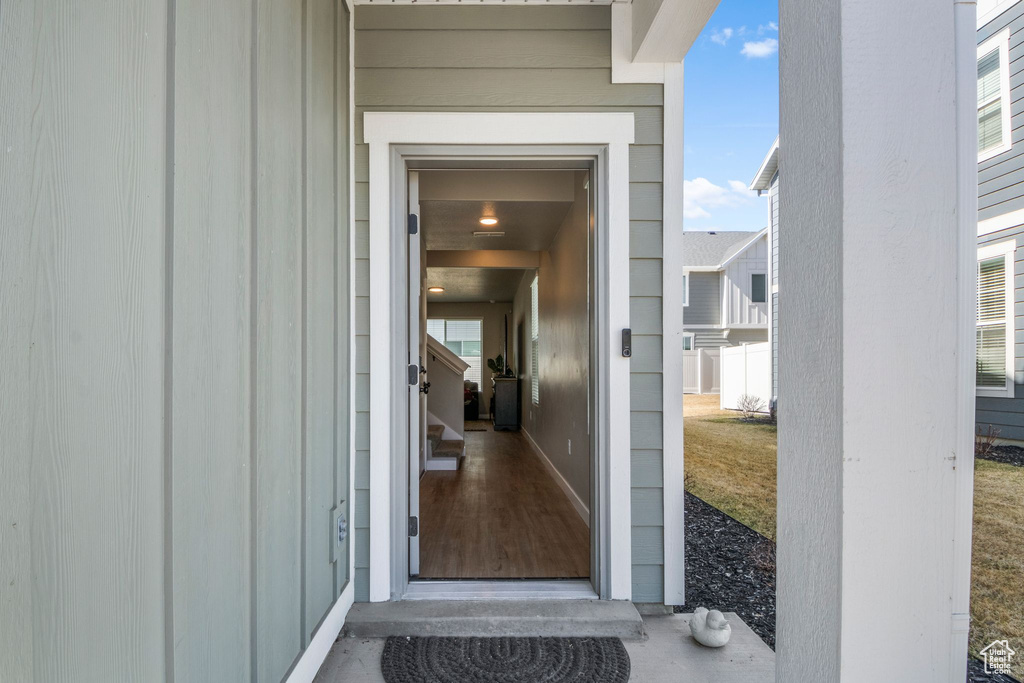 View of exterior entry