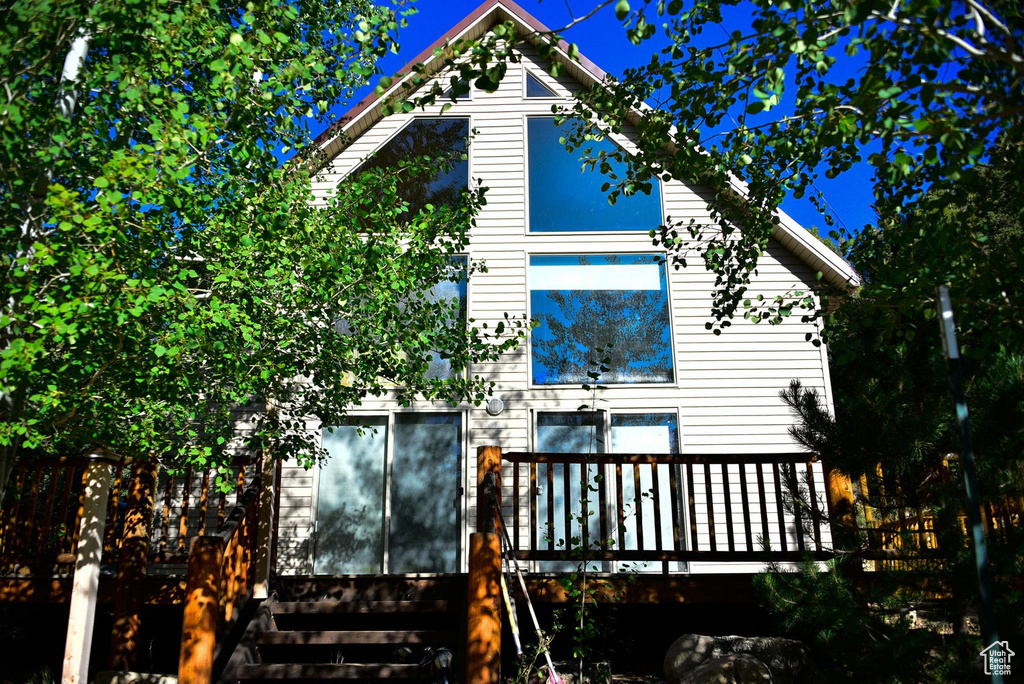 View of rear view of property